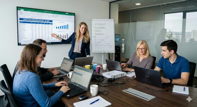 Takto prebieha školenie Excel vo firme
